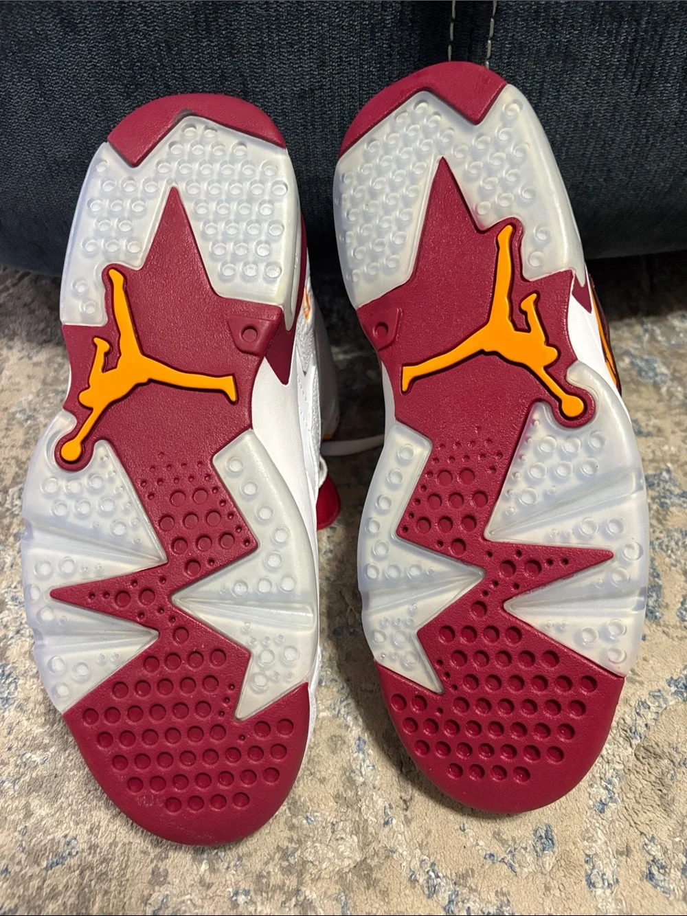 Jordan White Red Orange Retro High-Top Sneakers